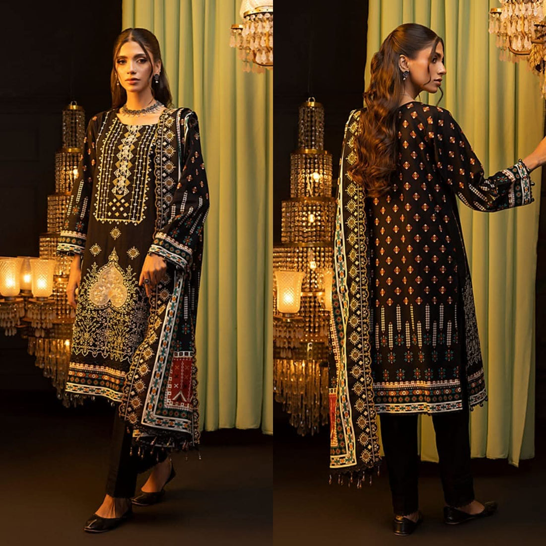 Salina Cutwork Khaddar 3pc Salina By Regalia ⚫