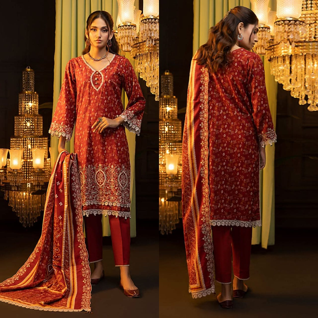 Salina Cutwork Khaddar 3pc Salina By Regali🔴