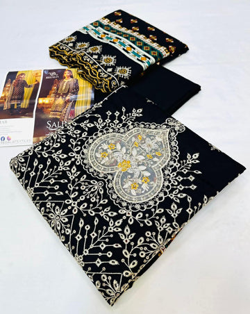 Salina Cutwork Khaddar 3pc Salina By Regalia ⚫