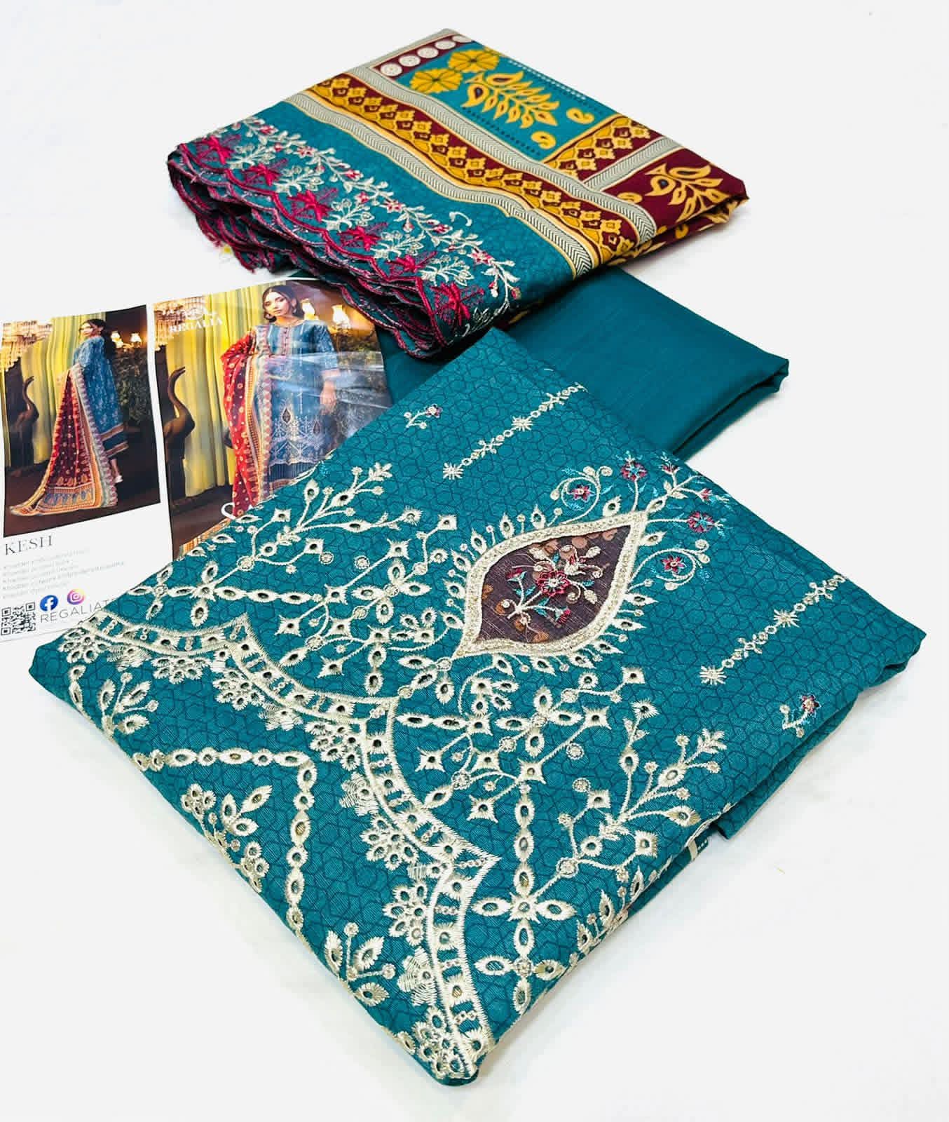 Salina Cutwork Khaddar 3pc Salina By Regali🔵