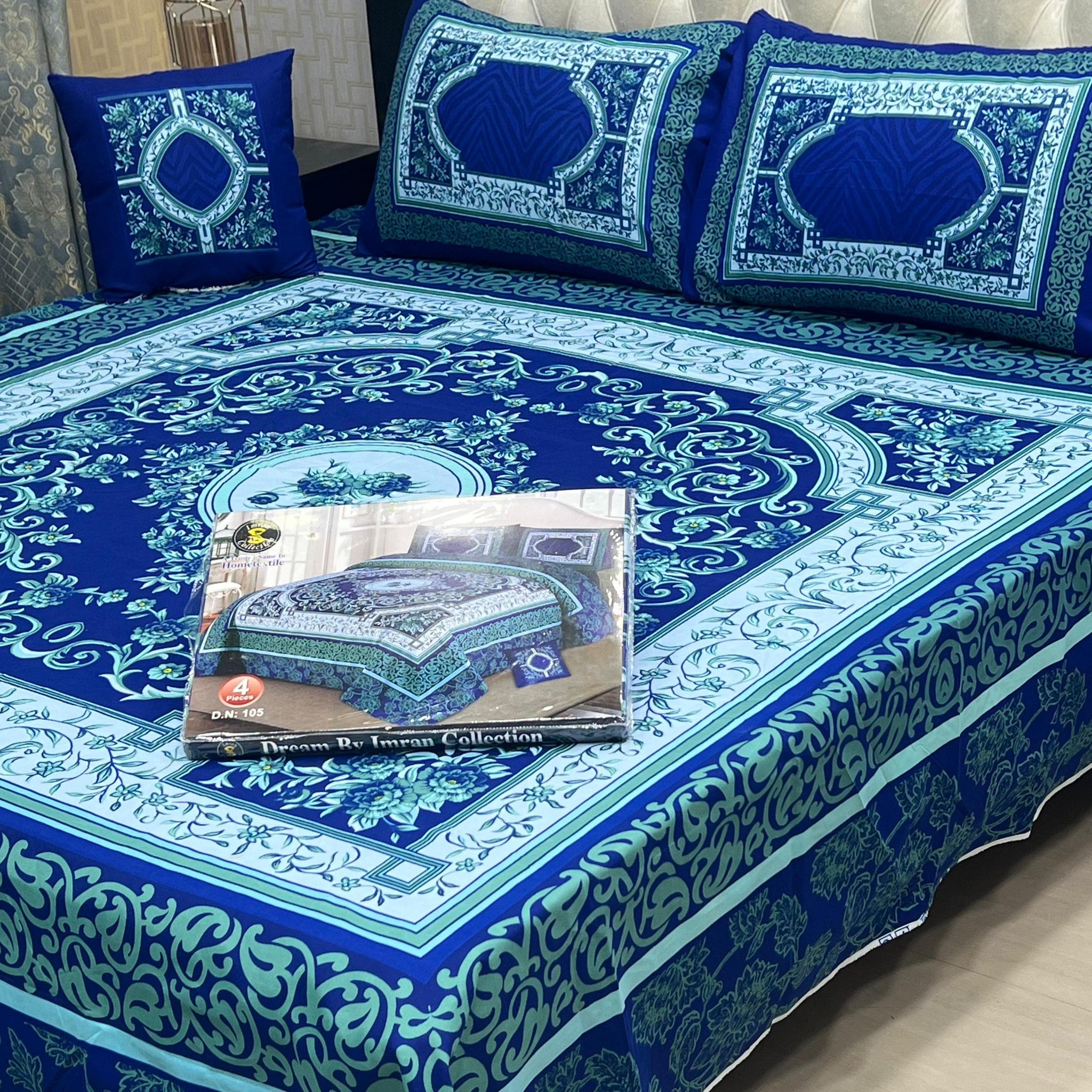 3D PANAL BEDSHEET CRYSTAL COTTON