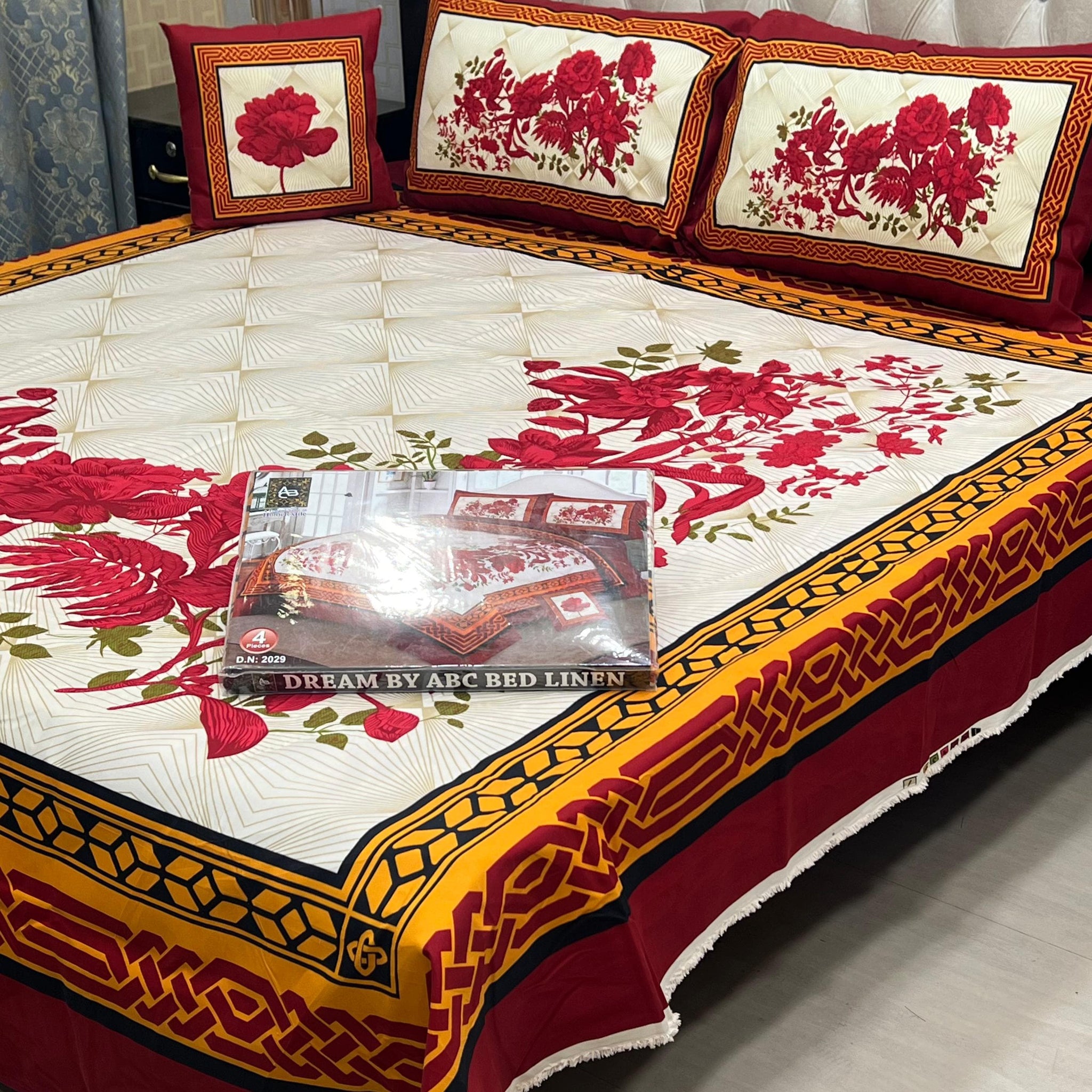 3D PANAL BEDSHEET CRYSTAL COTTON