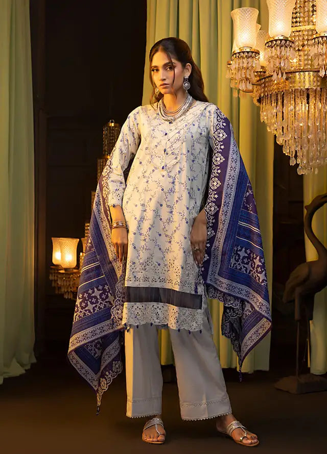 Salina Cutwork Khaddar 3pc Salina By Regalia⚪